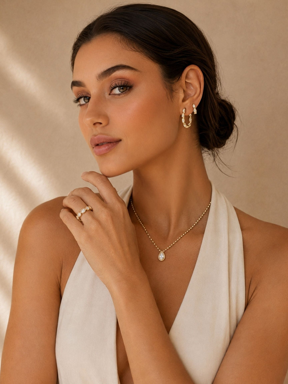 Teardrop Diamond Necklace
