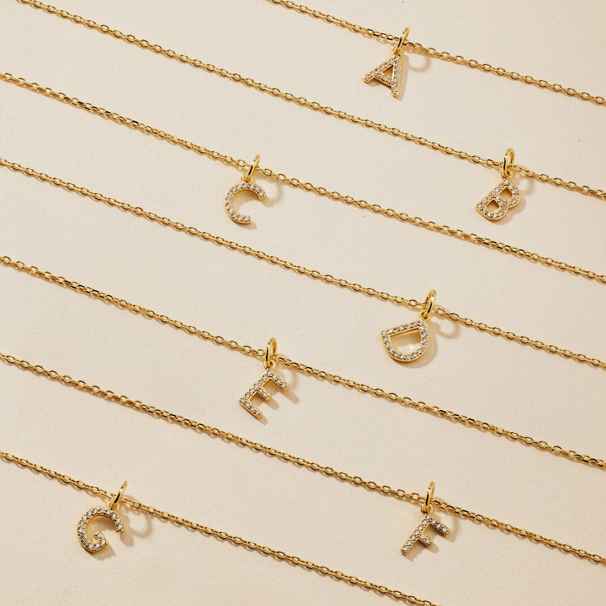 Diamond Letter Necklace