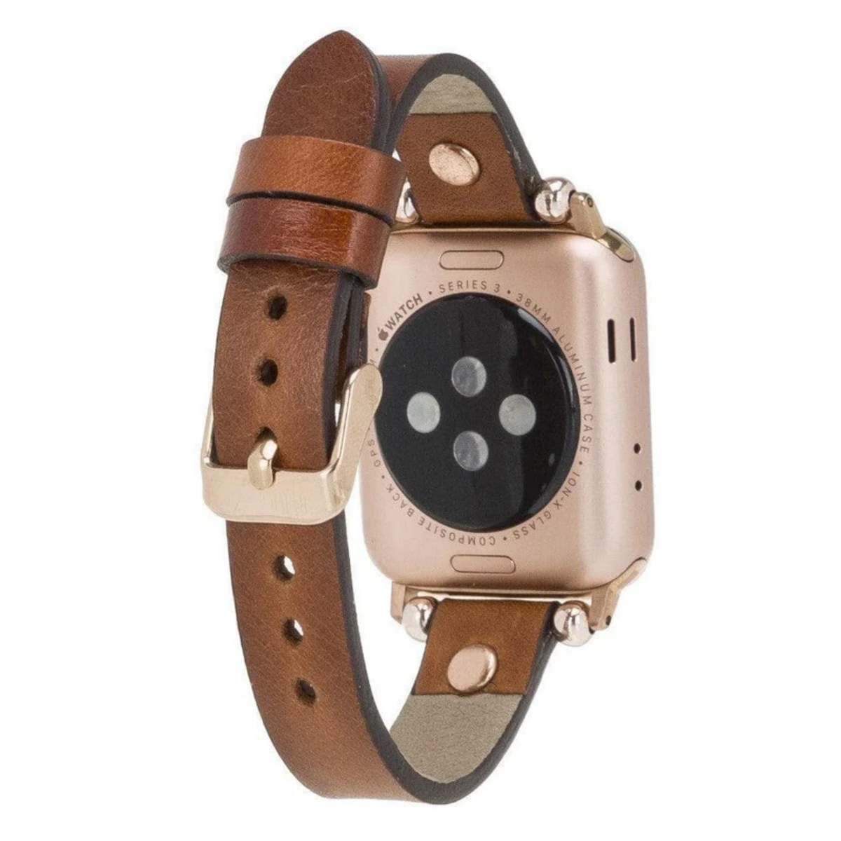 Apple Watch Rustic Brown Leather Strap - Detroit