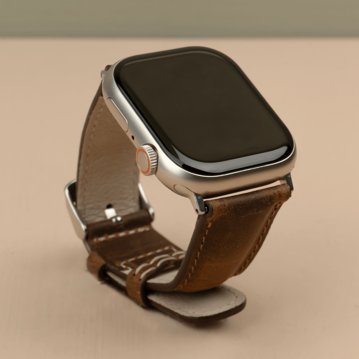 Apple Watch Dark Brown Leather Strap - Boston