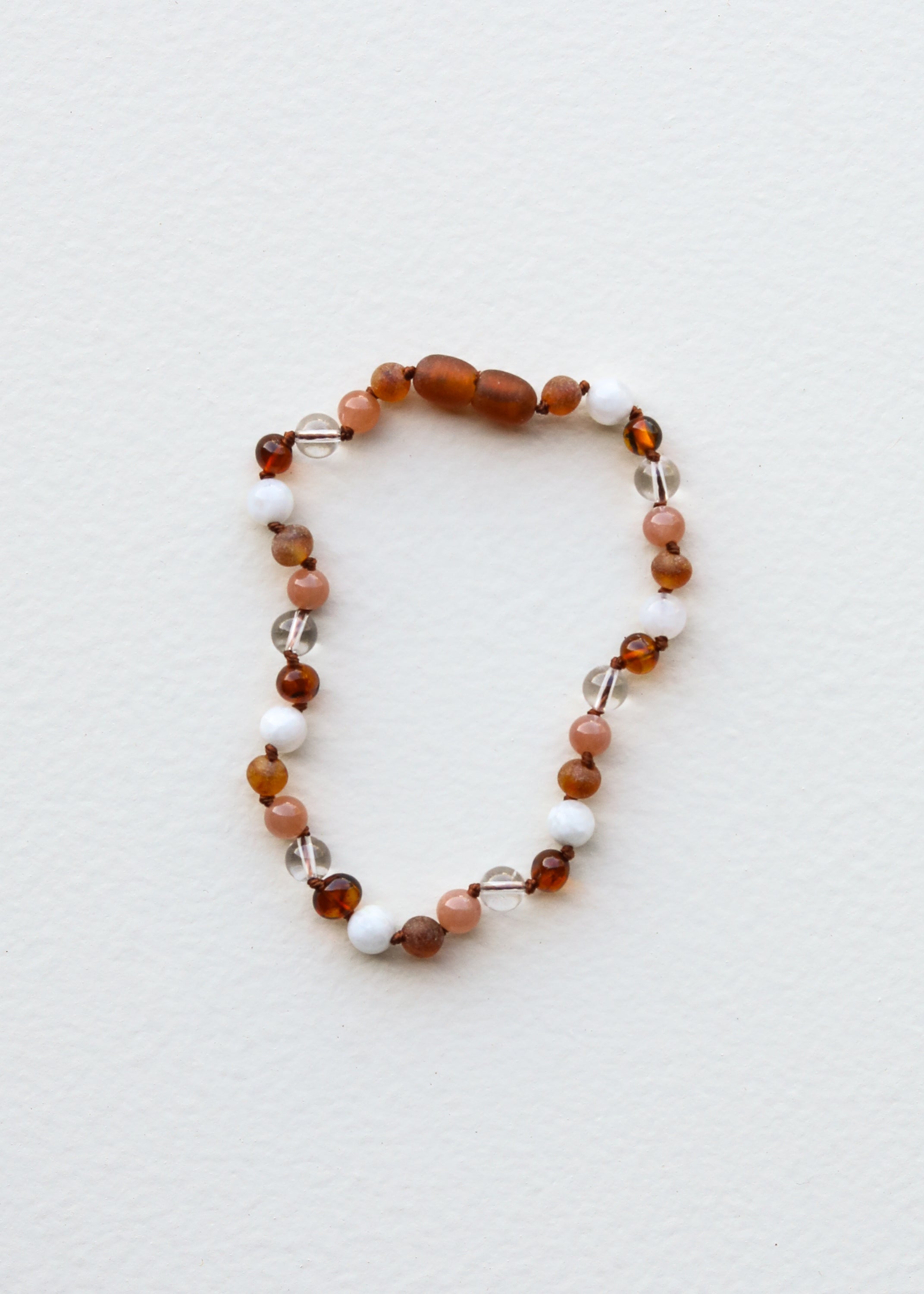 Baltic Sea Amber || Sunstone + Moonstone || Natural Gemstone Necklace