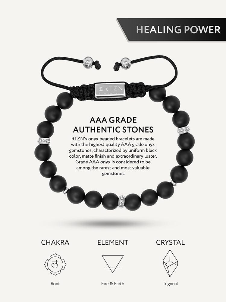 Black Onyx Beaded Bracelet - Mykonos