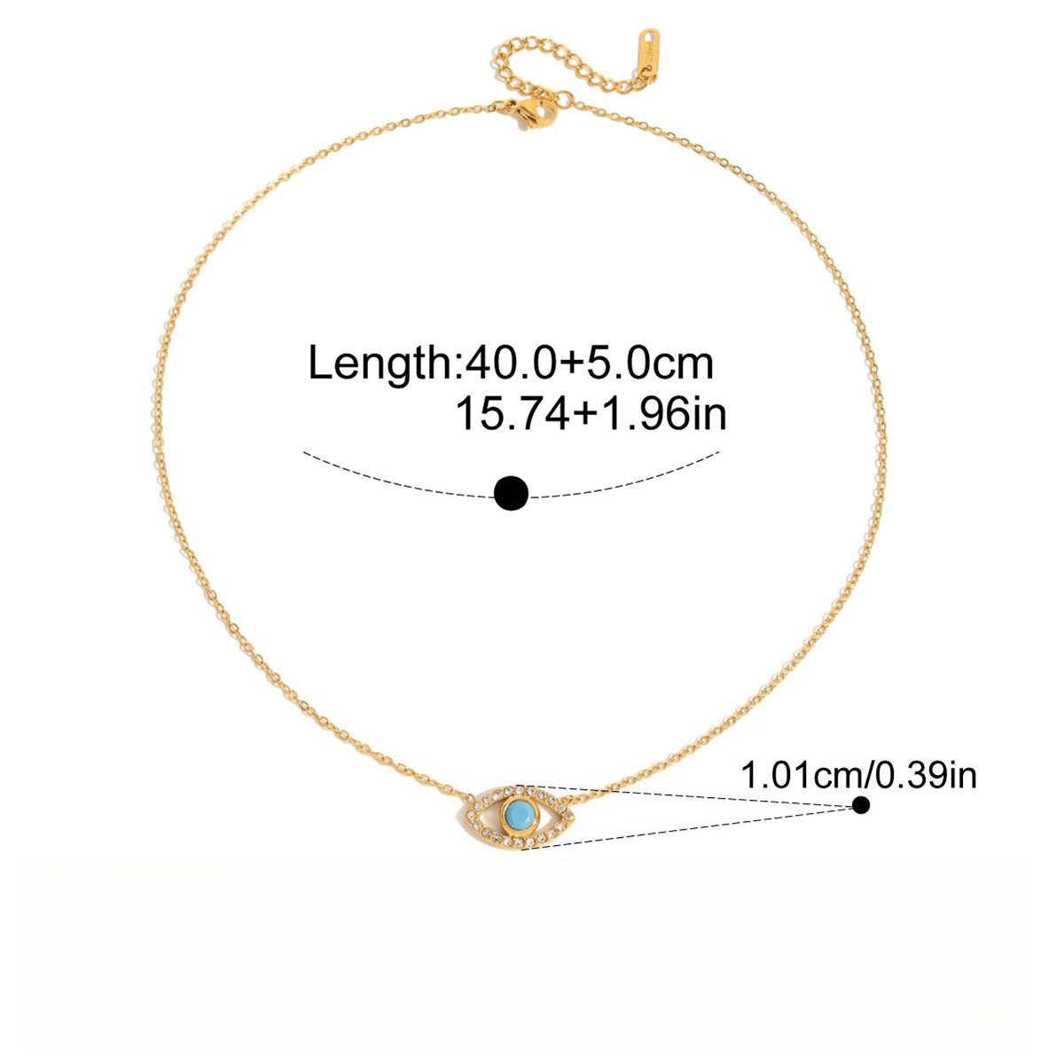18k gold ladybug titanium steel necklace and earrings