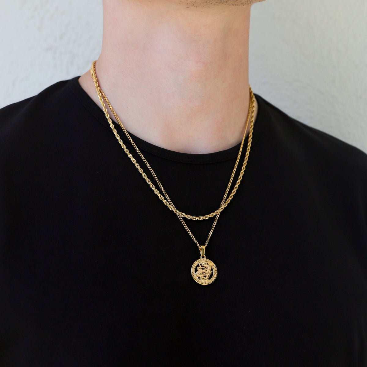Dragon Pendant Necklace Set