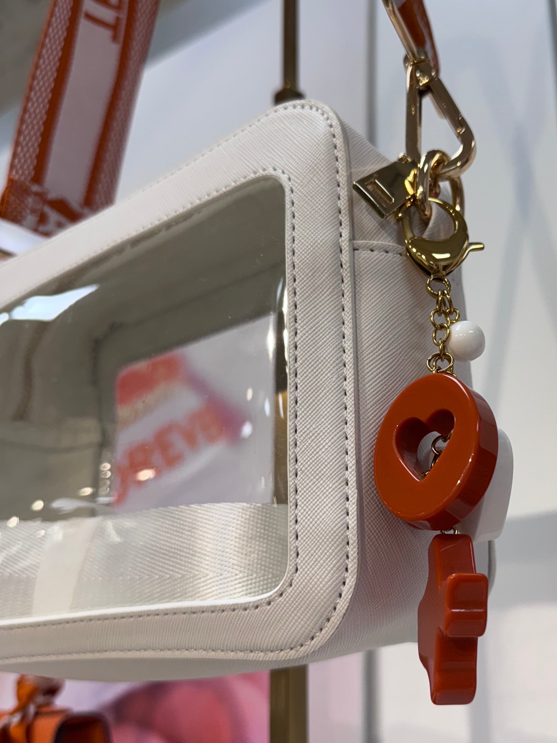Michelle Clear Crossbody Handbag - White