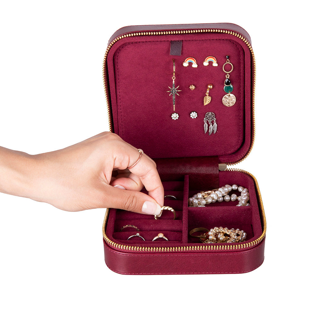 Amanda Leather Jewelry Box, Large