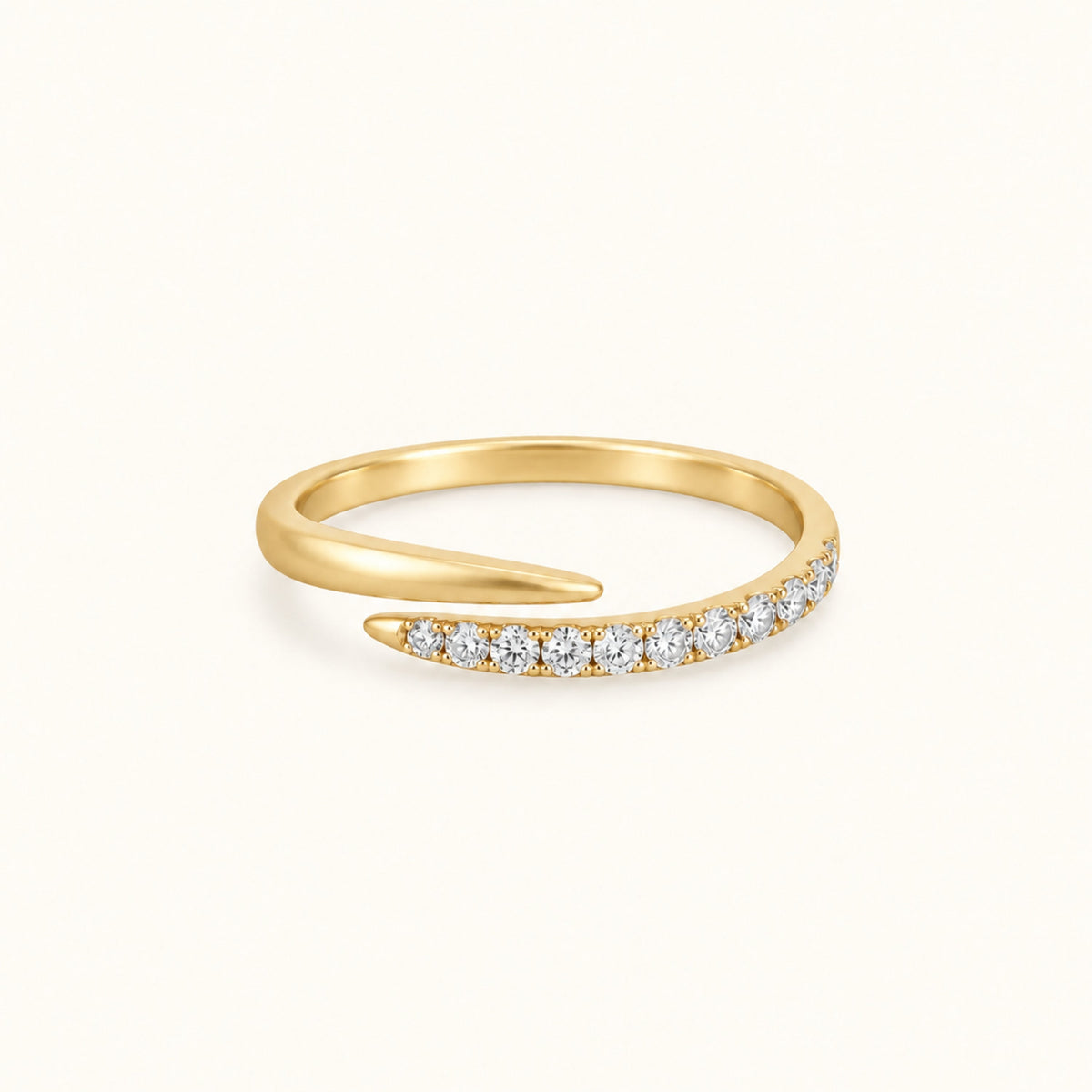 Gold Filled Pave Spiral Ring