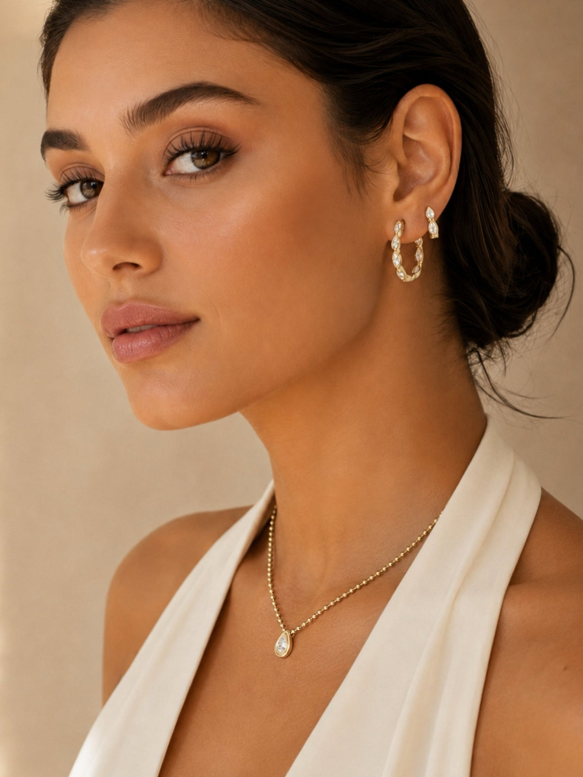 Small Marquise Hoops