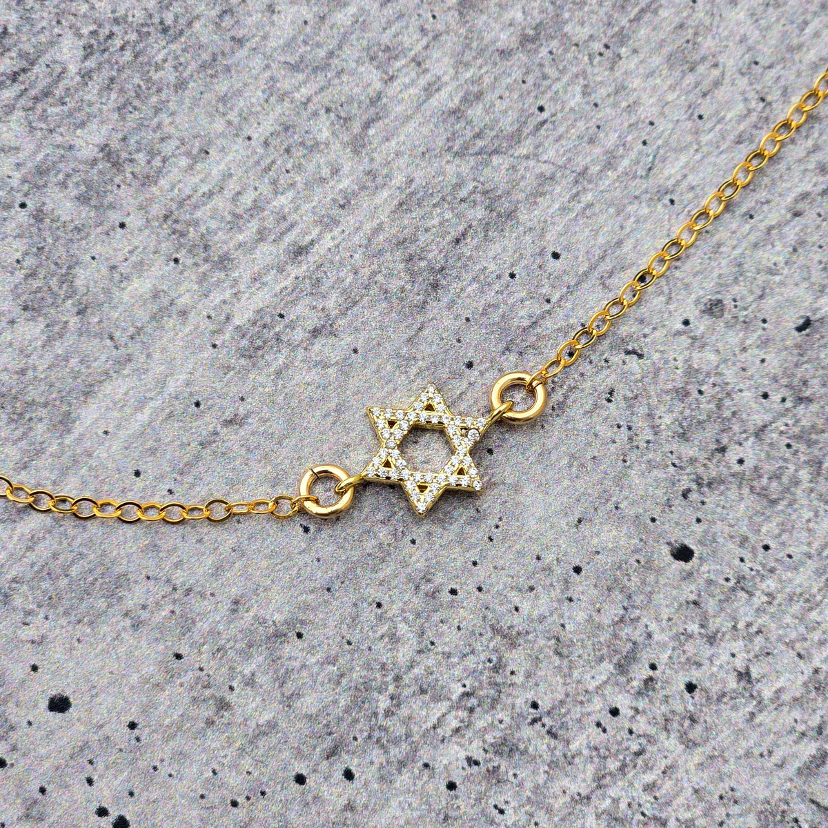 Tiny Star of David Crystal Necklace