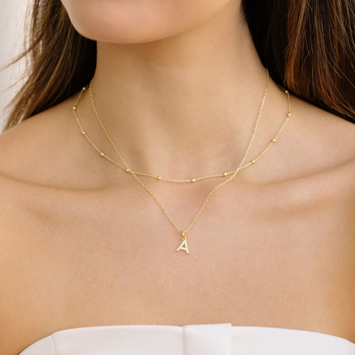 Diamond Letter Necklace
