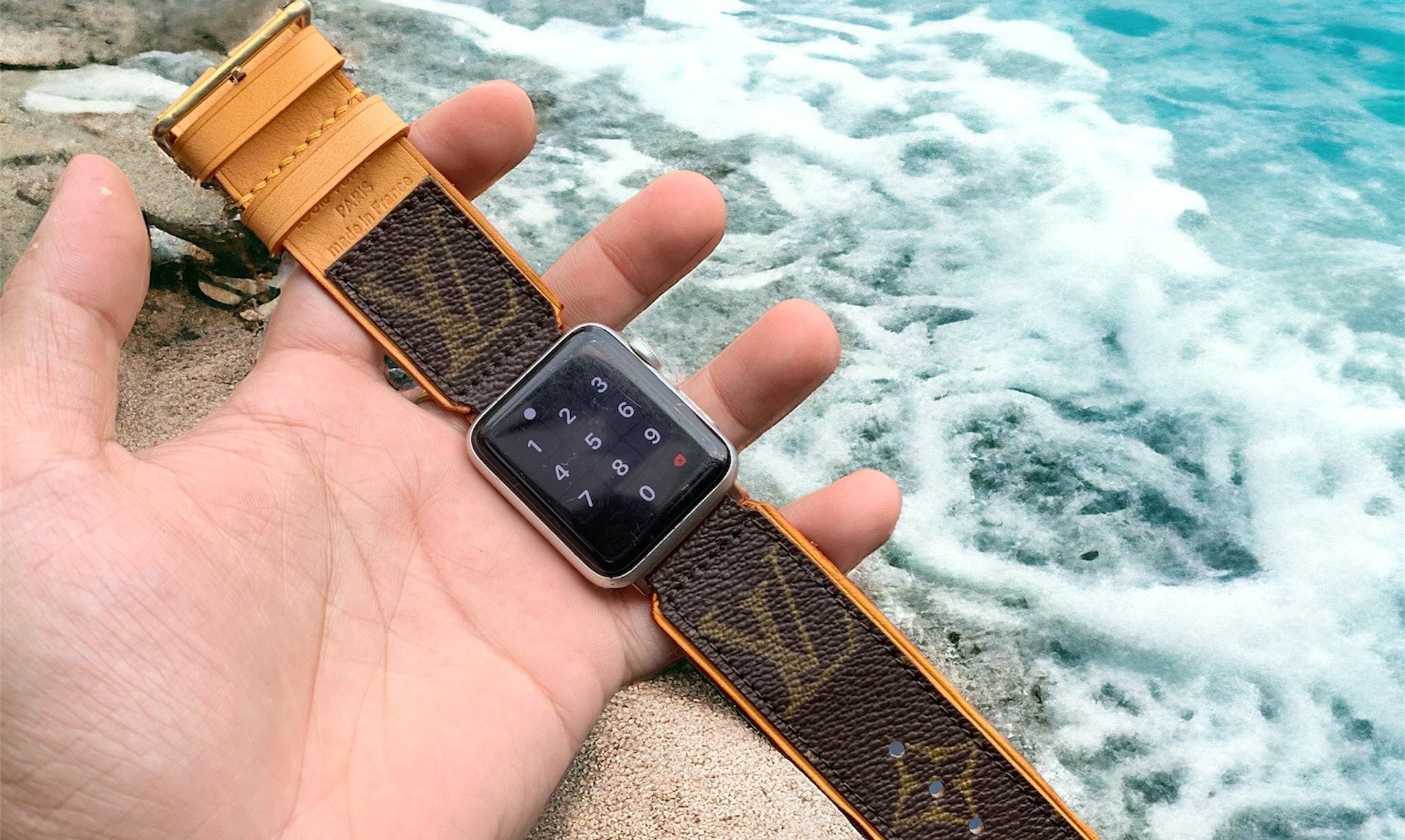 Recycled Louis Vuitton Apple Watch Band AW-LV16