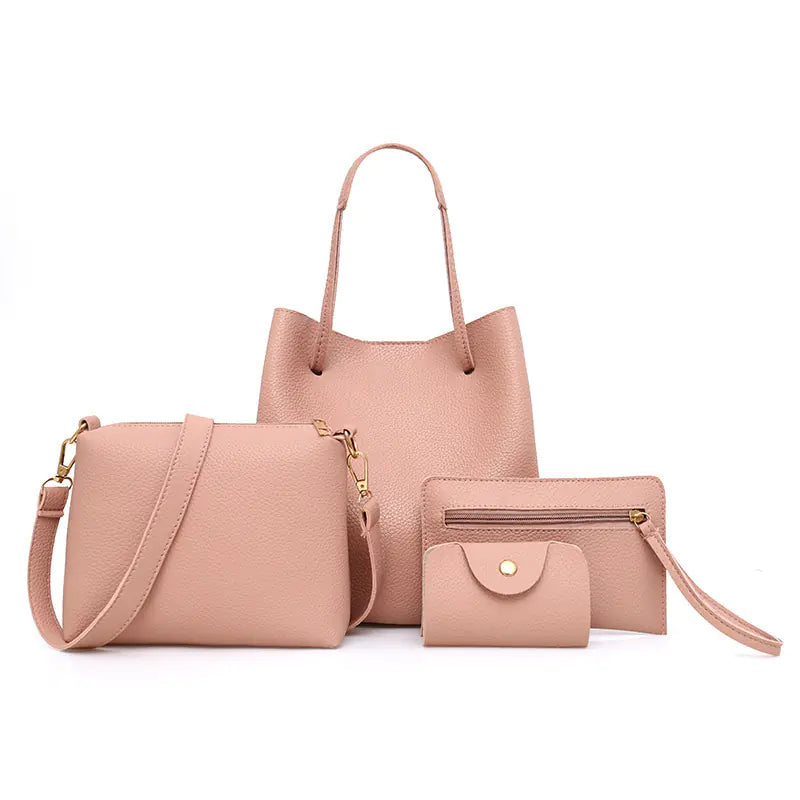 Fashionable 4-Piece Bucket Tote Bag Set – New Arrival