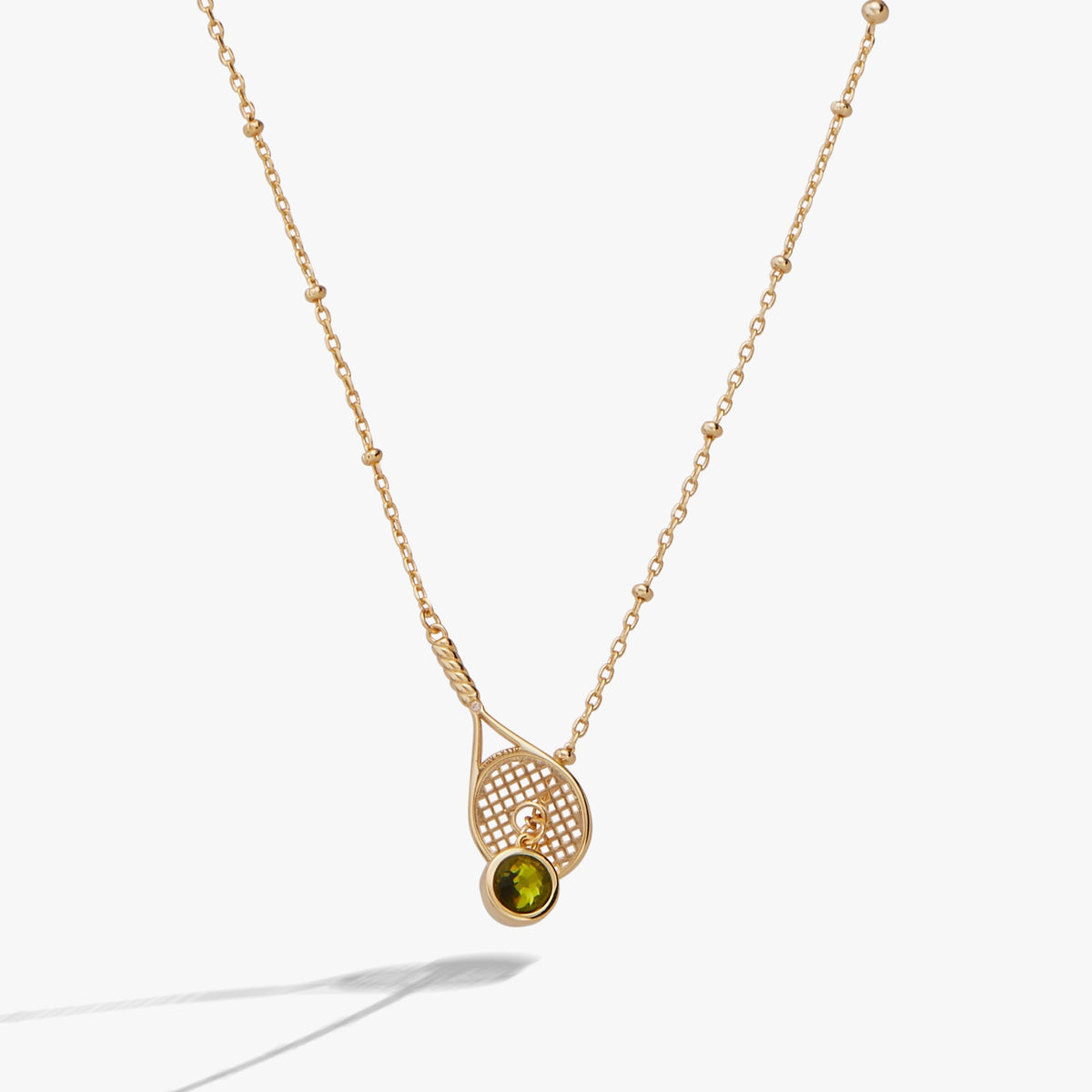 Tennis Racket Y-Necklace – Sporty Charm Pendant Jewelry