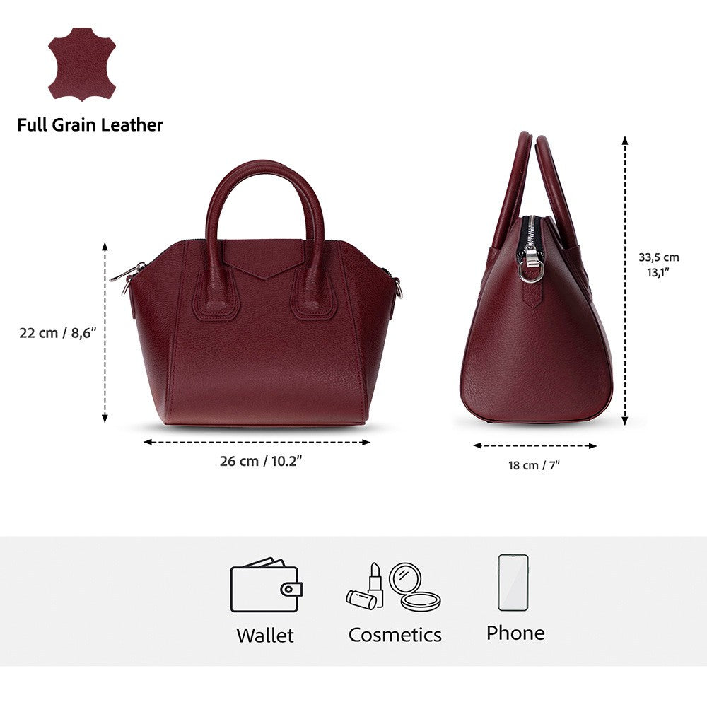Lorenza Medium Women’s Leather Bag – Genuine Leather Handbag for Everyday Elegance | Minimal &amp; Handcrafted