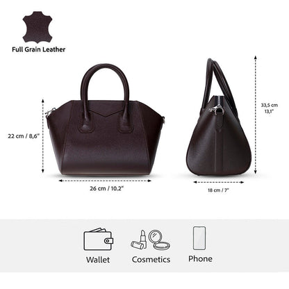 Lorenza Medium Women’s Leather Bag – Genuine Leather Handbag for Everyday Elegance | Minimal &amp; Handcrafted