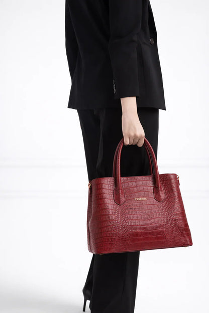 Carrera Novelya Women’s Leather Bag – Full-Grain Calf Leather Top Handle Bag for Elevated Everyday Carry | Minimal &amp; Handcrafted