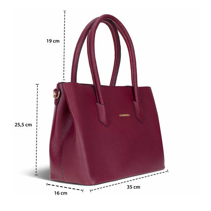 Carrera Novelya Women’s Leather Bag – Full-Grain Calf Leather Top Handle Bag for Elevated Everyday Carry | Minimal &amp; Handcrafted