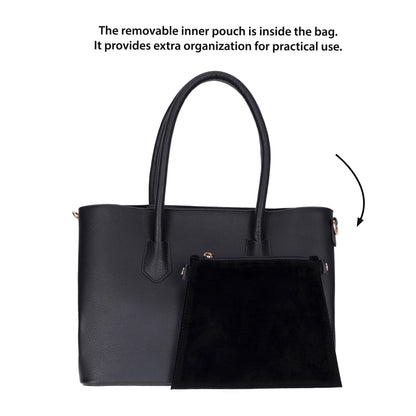 Carrera Novelya Women’s Leather Bag – Full-Grain Calf Leather Top Handle Bag for Elevated Everyday Carry | Minimal &amp; Handcrafted