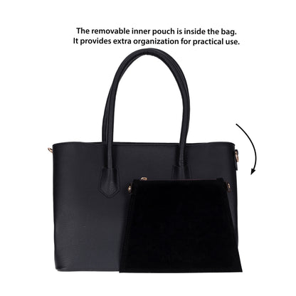 Carrera Novelya Women’s Leather Bag – Full-Grain Calf Leather Top Handle Bag for Elevated Everyday Carry | Minimal &amp; Handcrafted