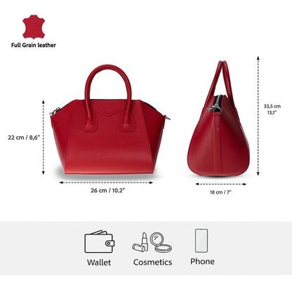 Lorenza Medium Women’s Leather Bag – Genuine Leather Handbag for Everyday Elegance | Minimal &amp; Handcrafted