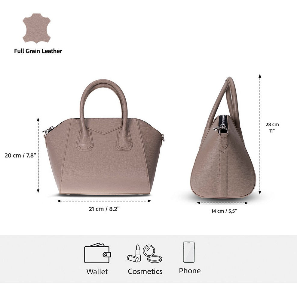 Lorenza Medium Women’s Leather Bag – Genuine Leather Handbag for Everyday Elegance | Minimal &amp; Handcrafted