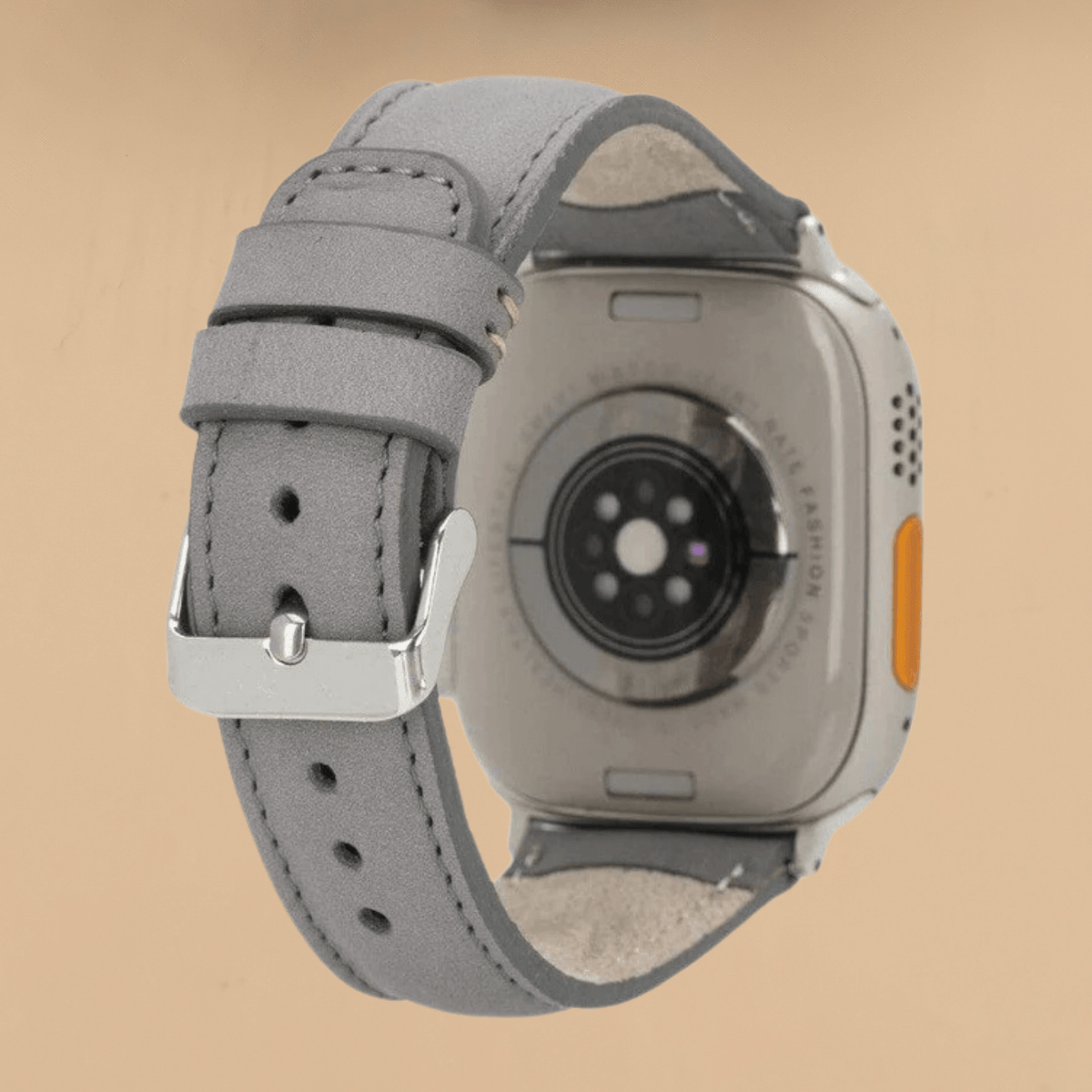 Apple Watch Grey Leather Strap - Boston
