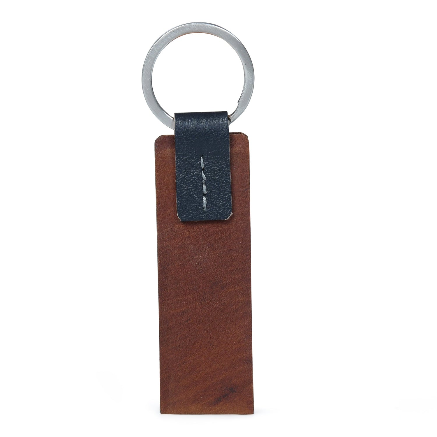 Genuine Leather &amp; Metal Keychain