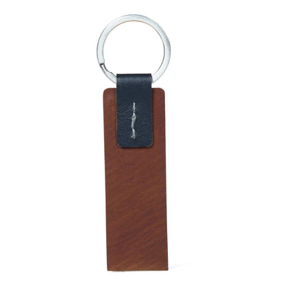 Genuine Leather &amp; Metal Keychain