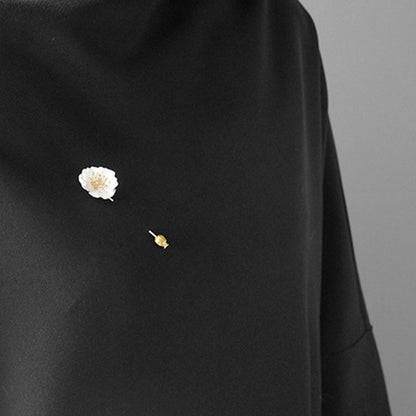 Brooch jacket pin in sterling silver