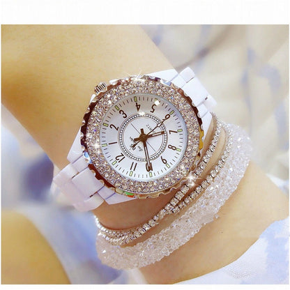Mechanical Watch Ladies Automatic White Ceramic Student Female Watch (See size chart where applicable)