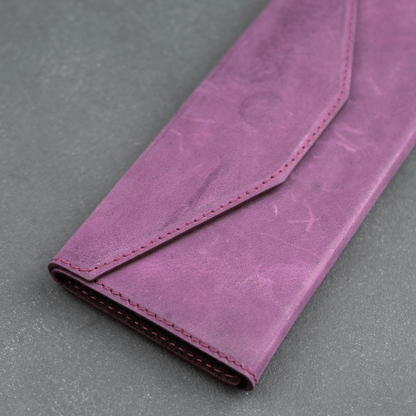Luxury Leather Sunglasses Case - Purple - Louisville