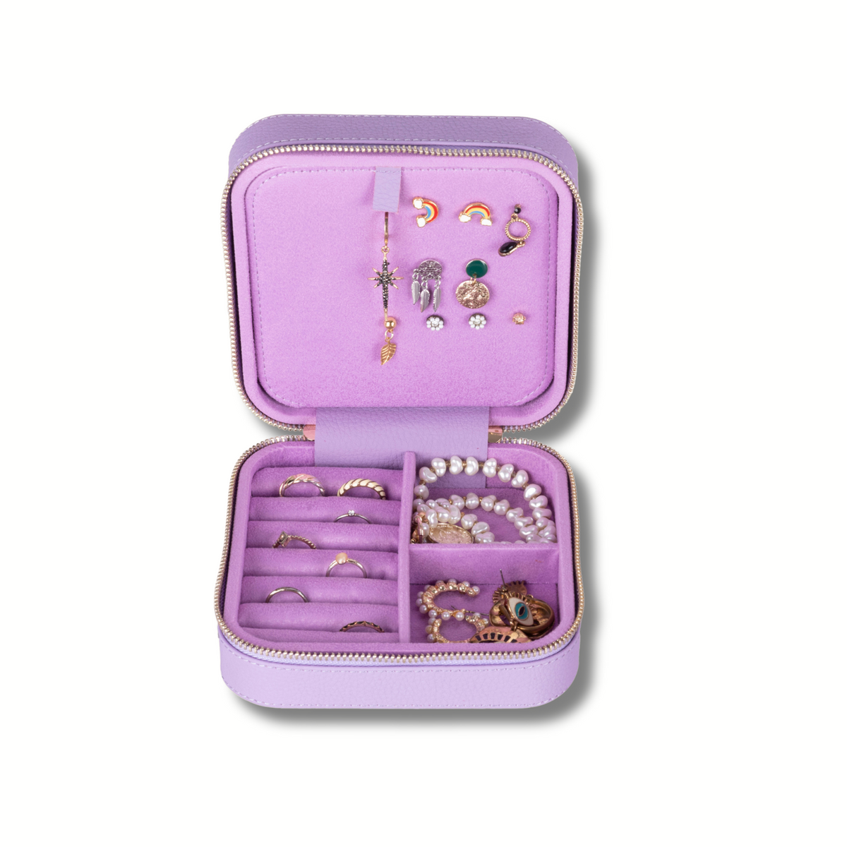 Stylish Travel Jewelry Box - Lavender - Palermo