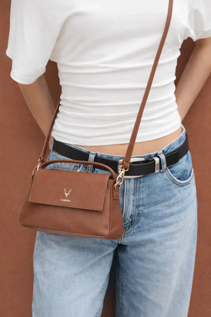 Carrera Arvelia Women’s Leather Bag – Floater Leather Shoulder &amp; Top Handle Bag for Everyday Elegance | Minimal &amp; Handcrafted