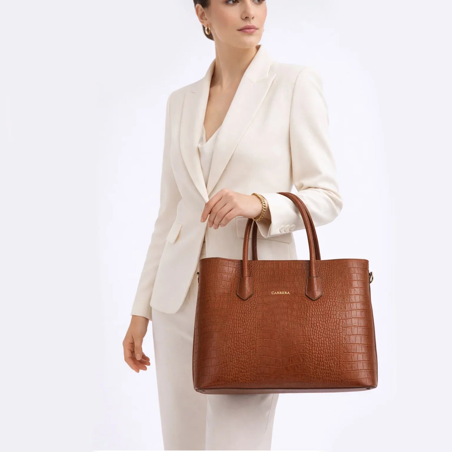Carrera Novelya Women’s Leather Bag – Full-Grain Calf Leather Top Handle Bag for Elevated Everyday Carry | Minimal &amp; Handcrafted