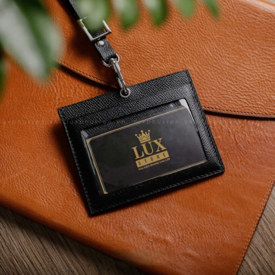 Authentic LV Leather Lanyard ID &amp; Card Holder 2 – Limited Edition