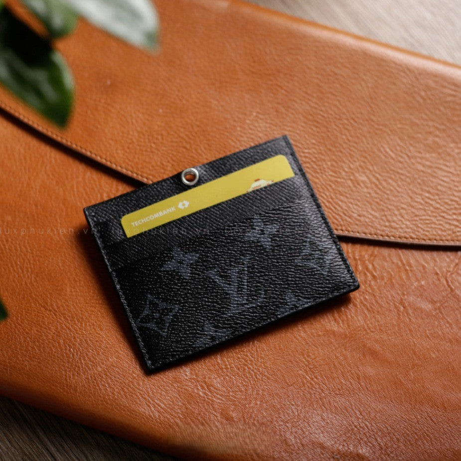 Authentic LV Leather Lanyard ID &amp; Card Holder 2 – Limited Edition