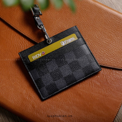 Authentic LV Leather Lanyard ID &amp; Card Holder 2 – Limited Edition