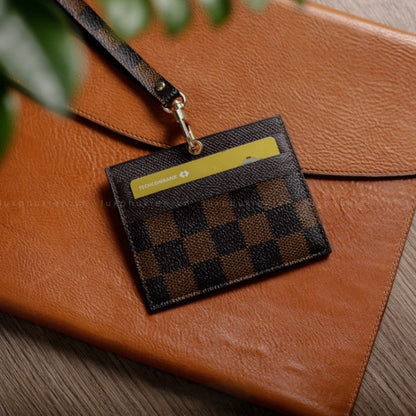 Authentic LV Leather Lanyard ID &amp; Card Holder 2 – Limited Edition