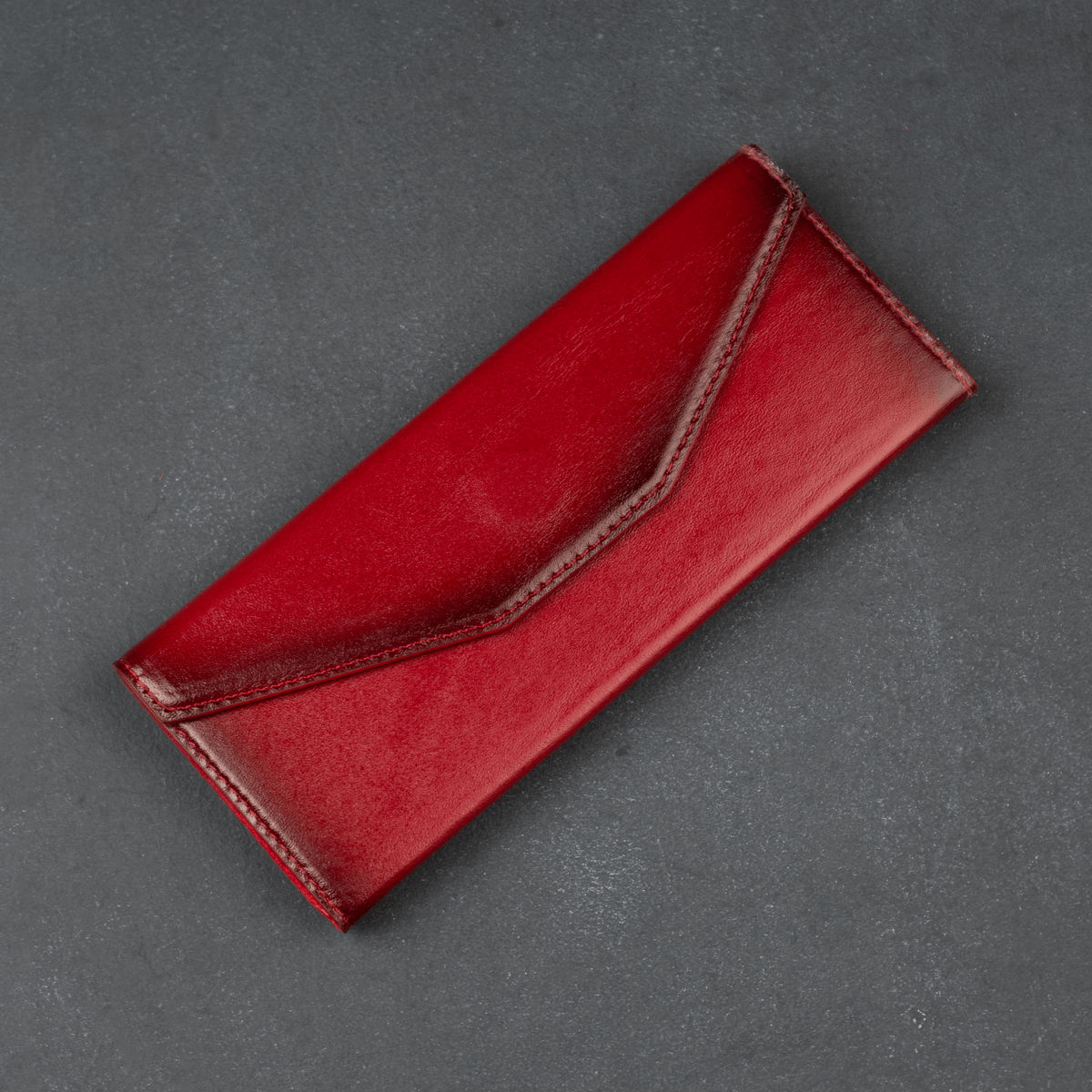Luxury Leather Sunglasses Case - Red - Louisville
