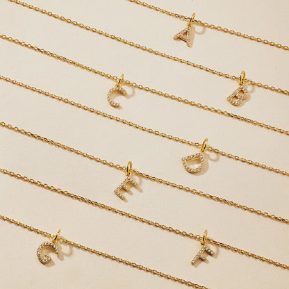 Diamond Letter Necklace