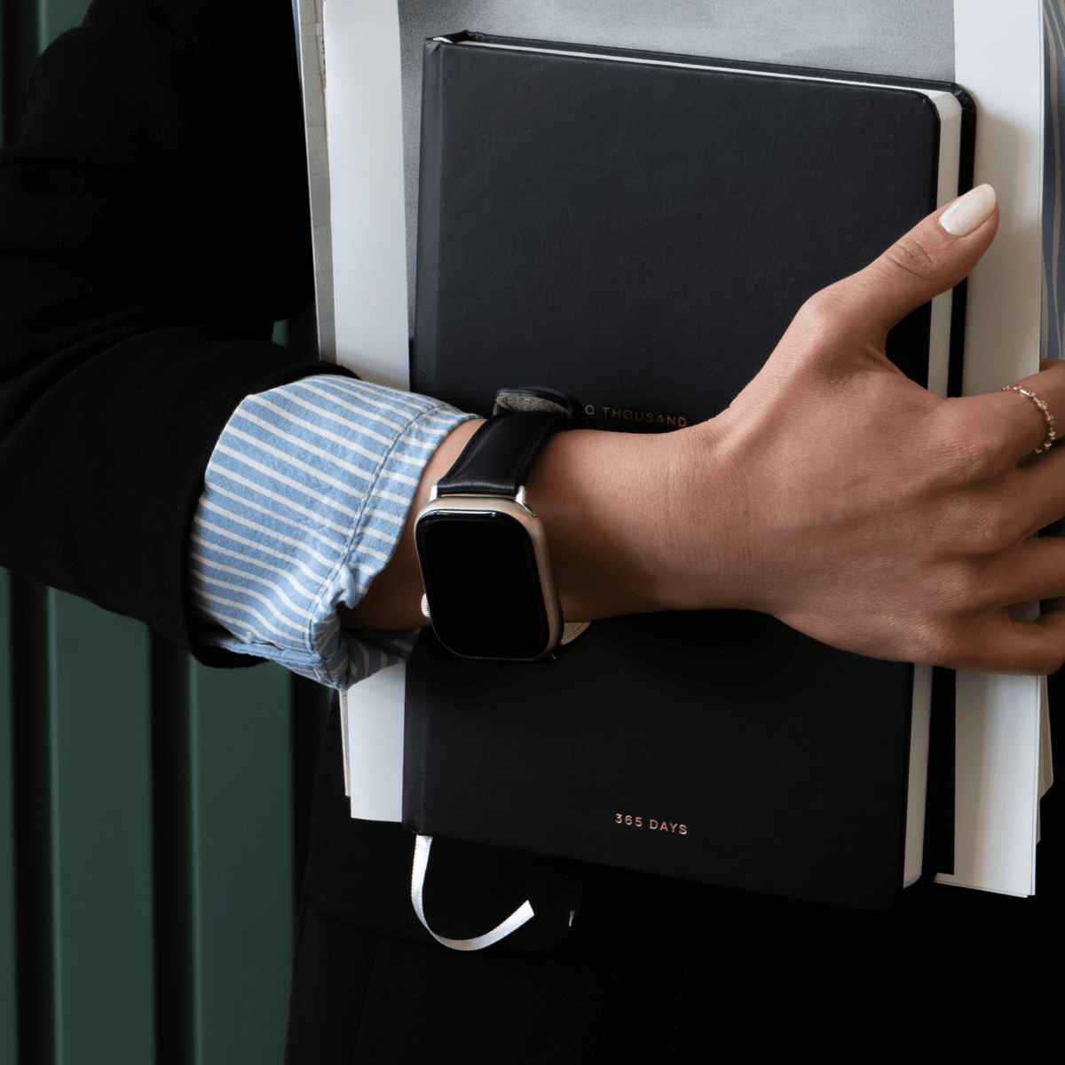 Luxury Double Wrap Rustic Brown Leather Apple Watch Band - San Diego