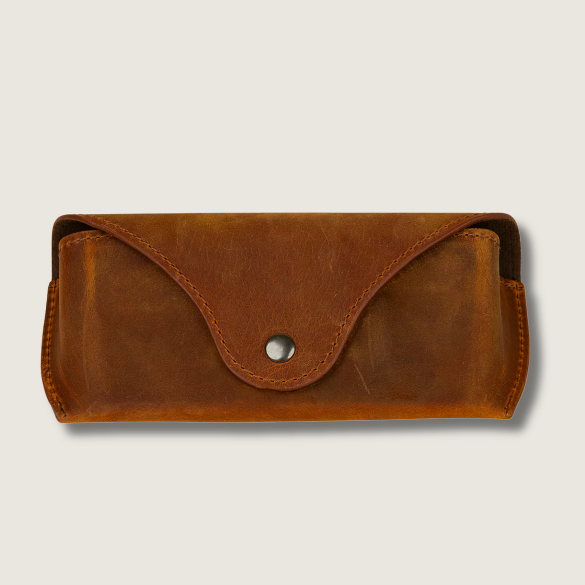 Premium Leather Eyewear Case - Dark Brown - Cambridge