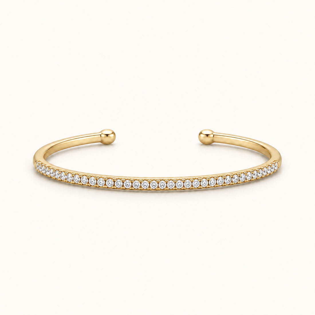 Gold Filled Thin Pave Cuff
