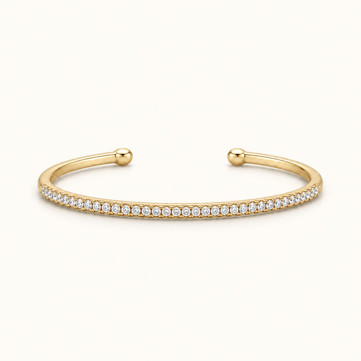 Gold Filled Thin Pave Cuff