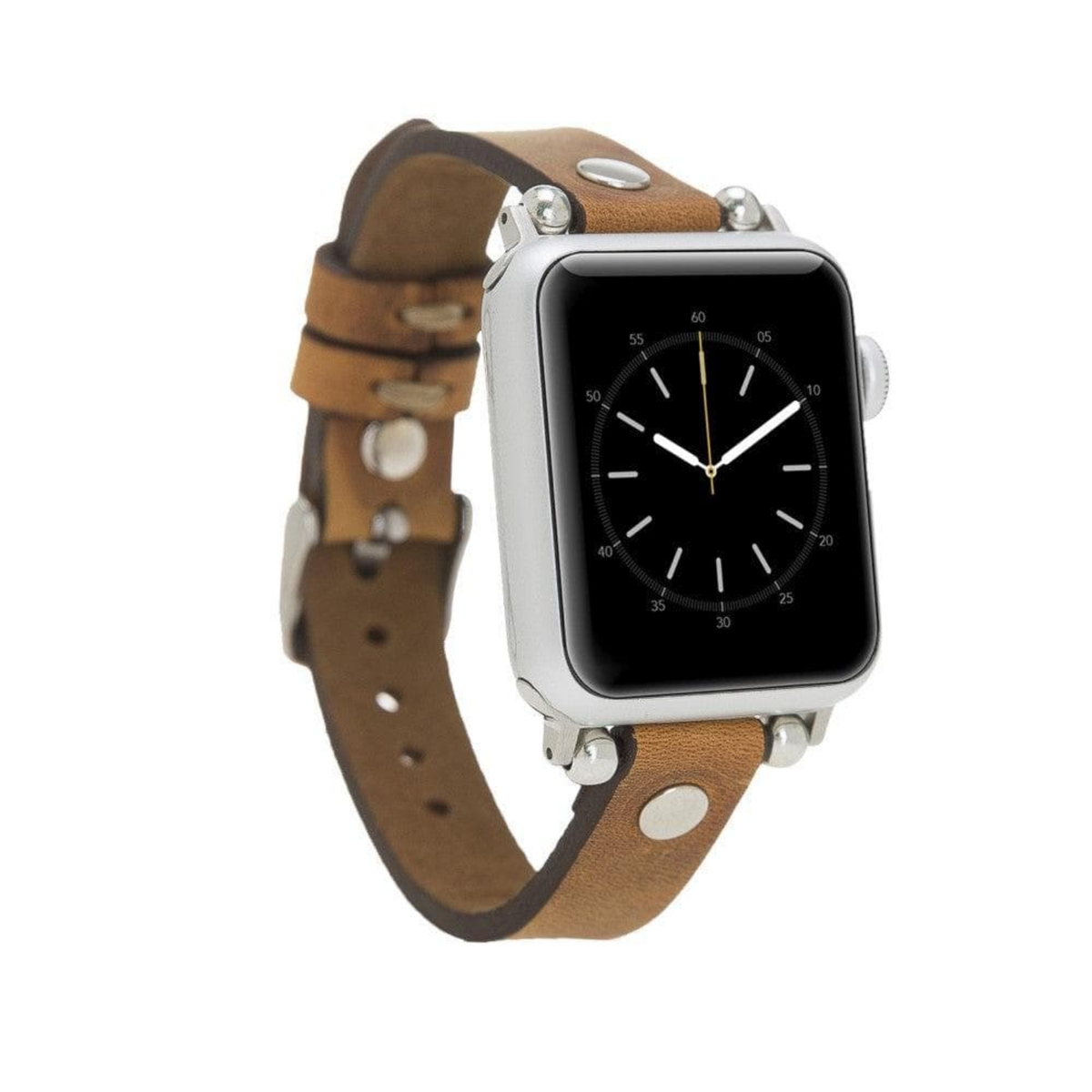Apple Watch Caramel Brown Leather Strap - Detroit