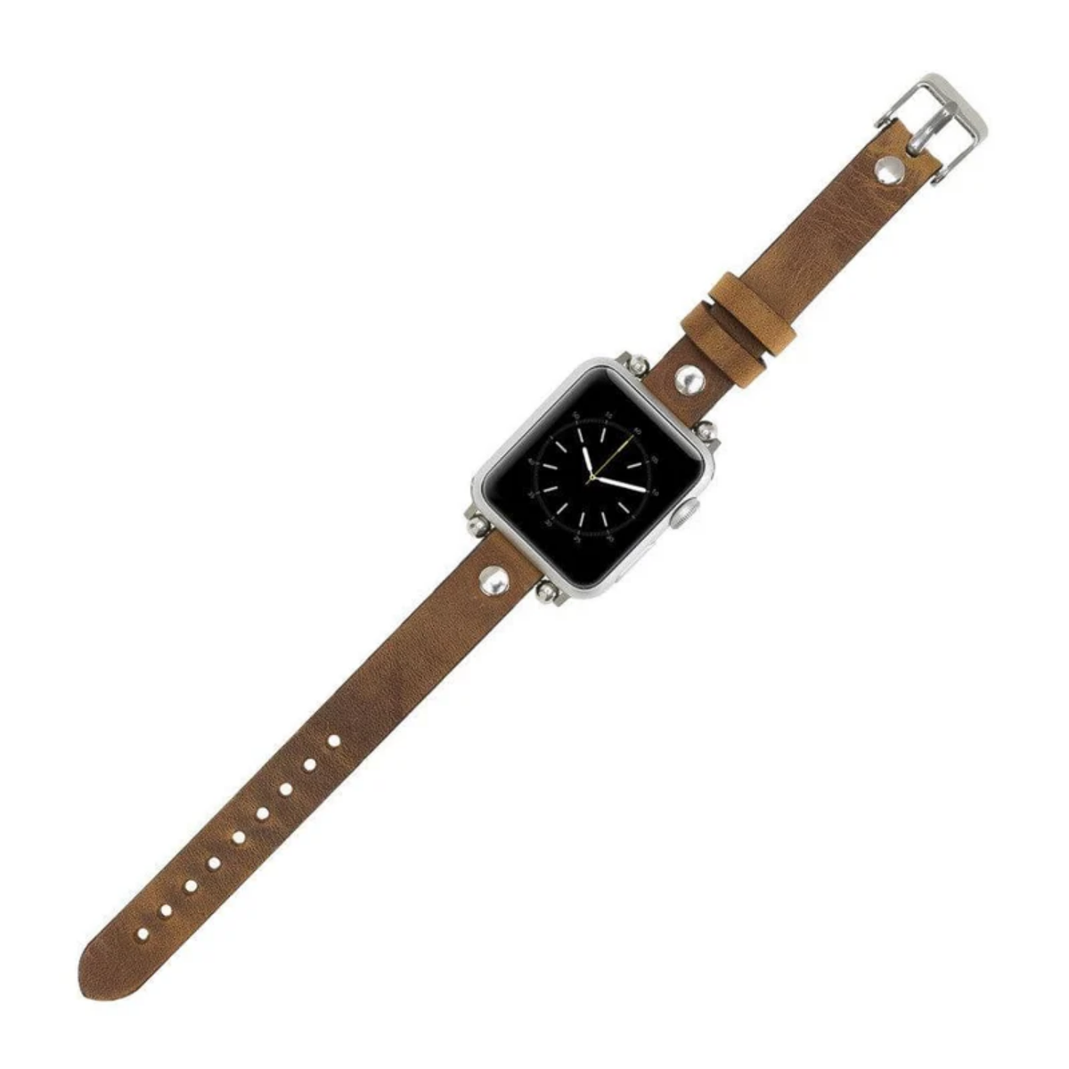 Apple Watch Caramel Brown Leather Strap - Detroit
