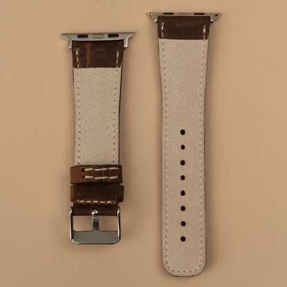Apple Watch Dark Brown Leather Strap - Boston