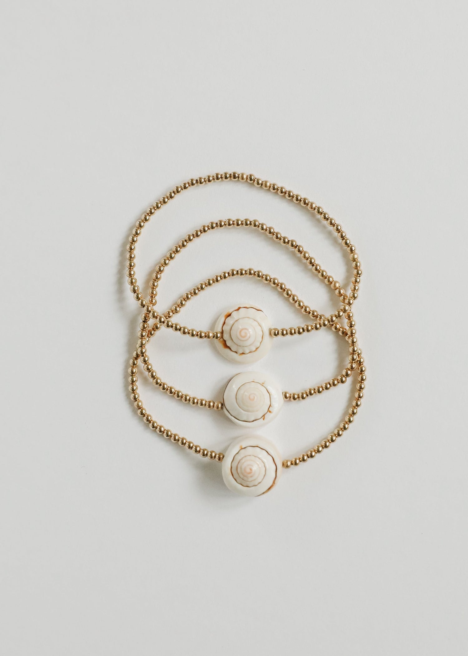 Dainty 14K Gold Filled + Sea Shell || Stretch Anklet or Bracelet