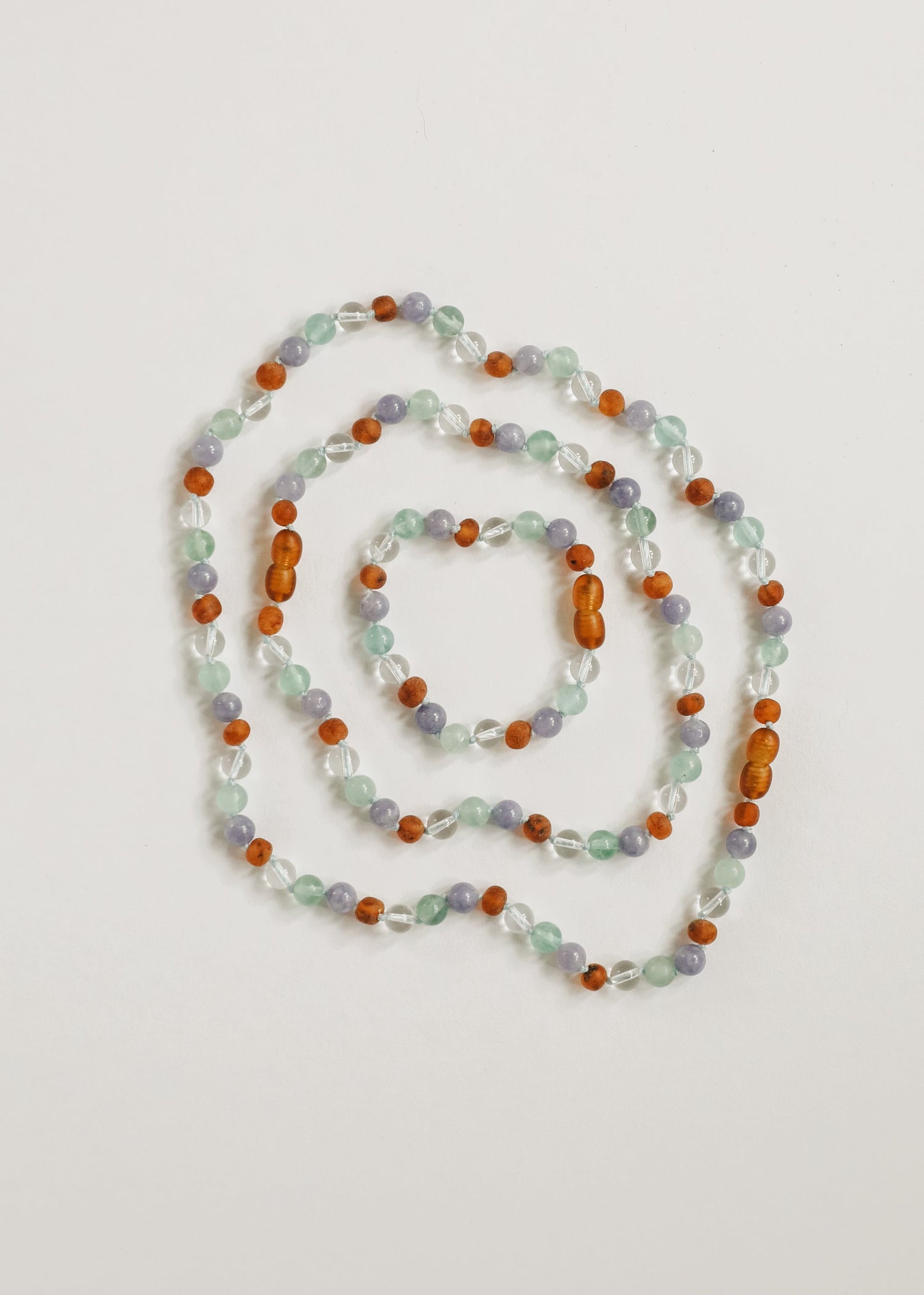 Baltic Sea Amber + Natural Gemstone || Anklet or Bracelet
