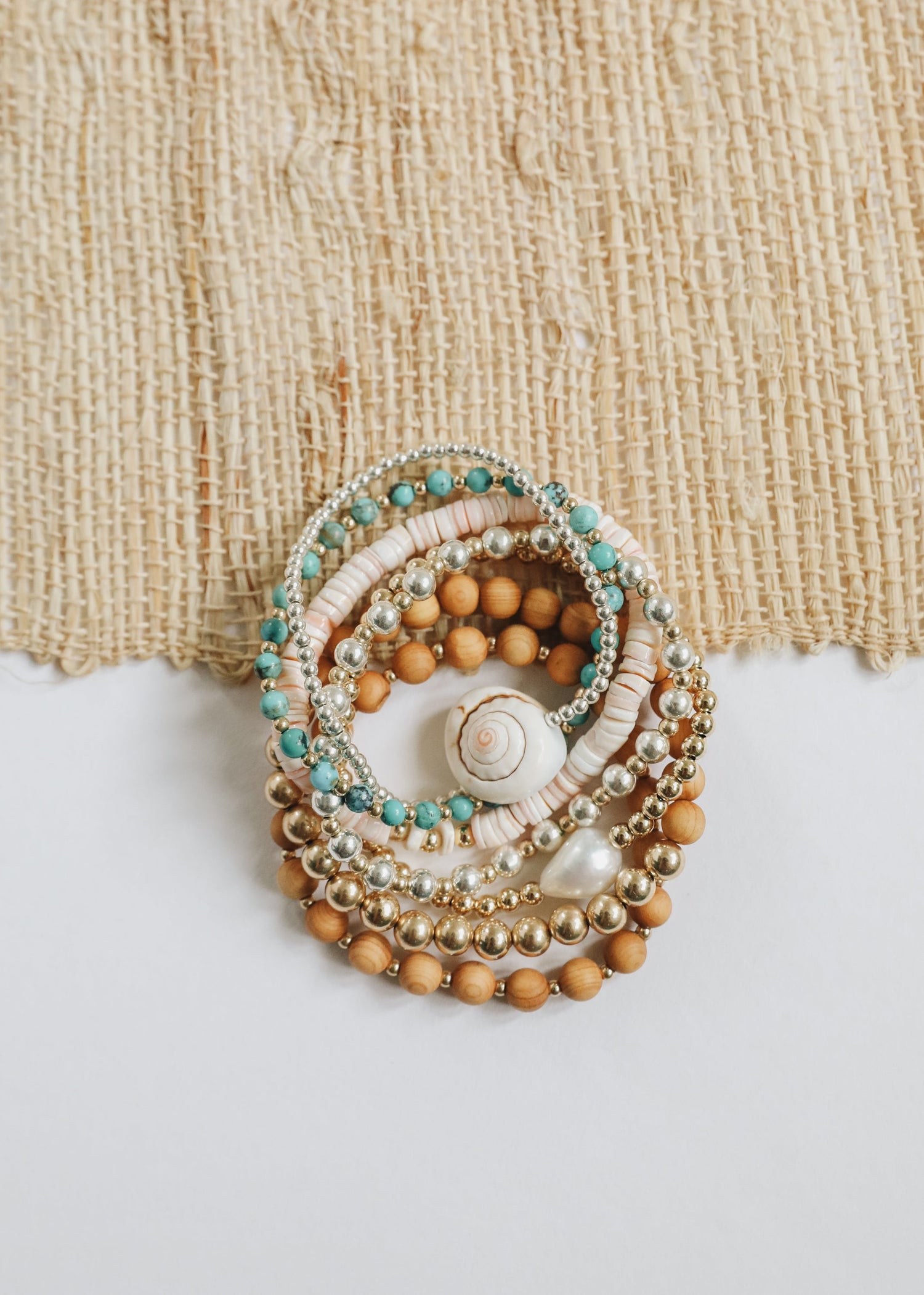Pure Sea Shell + 14k Gold Filled || Stretch Anklet or Bracelet
